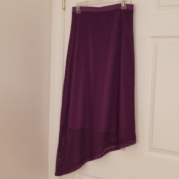 ☀️LIZ LANGE Asymetrical Skirt | Purple - Picture 2 of 8